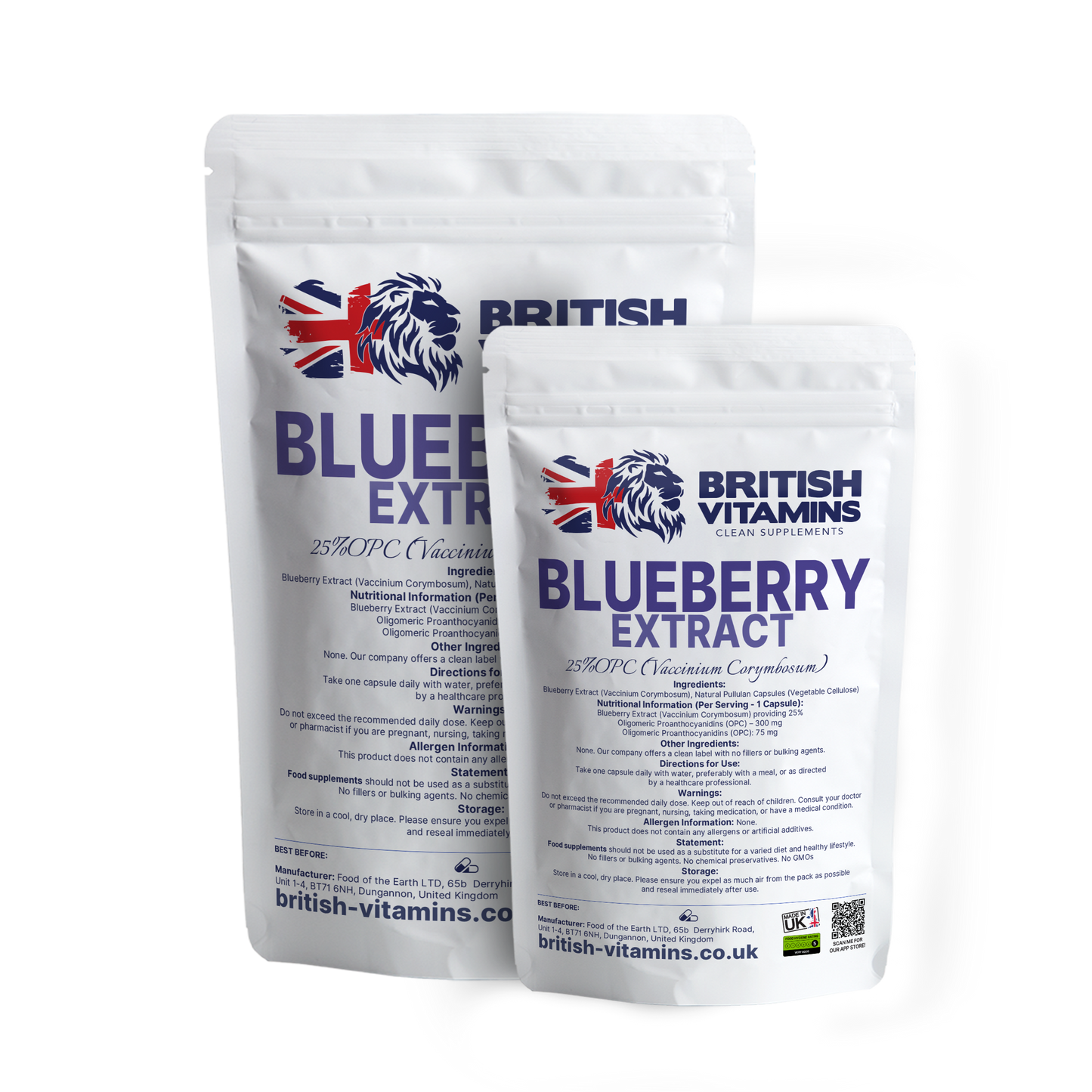 Blueberry Extract 300mg Health & Beauty:Vitamins & Lifestyle Supplements:Vitamins & Minerals British Vitamins