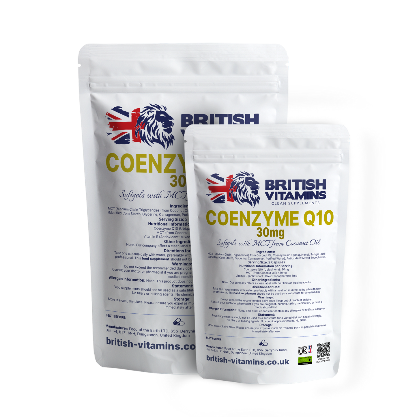 Coenzyme Q10 Softgel (Ubiquinone) 30mg – Food Supplement Health & Beauty:Vitamins & Lifestyle Supplements:Vitamins & Minerals British Vitamins