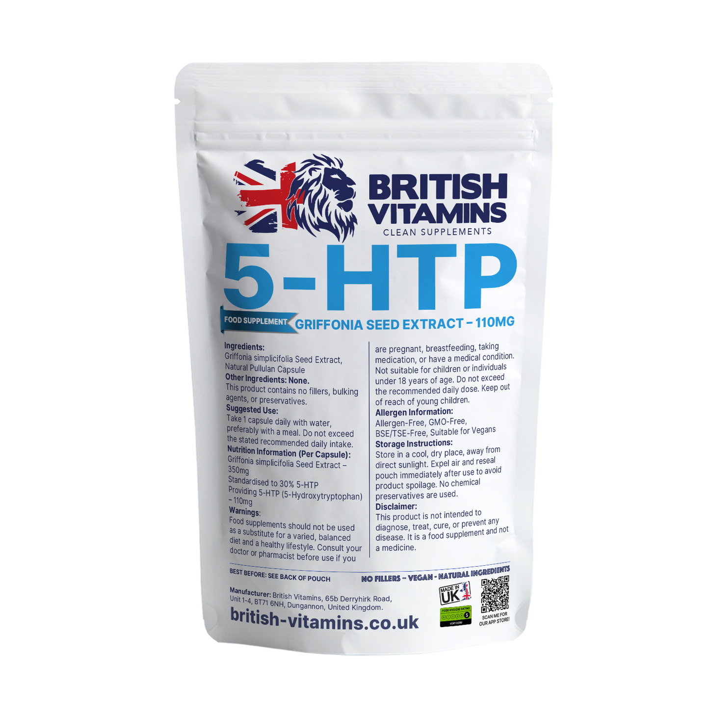 Griffonia Seed Extract – 105mg (Standardised to 30% 5HTP) Health & Beauty:Vitamins & Lifestyle Supplements:Vitamins & Minerals British Vitamins 5 Capsules ( Sample )