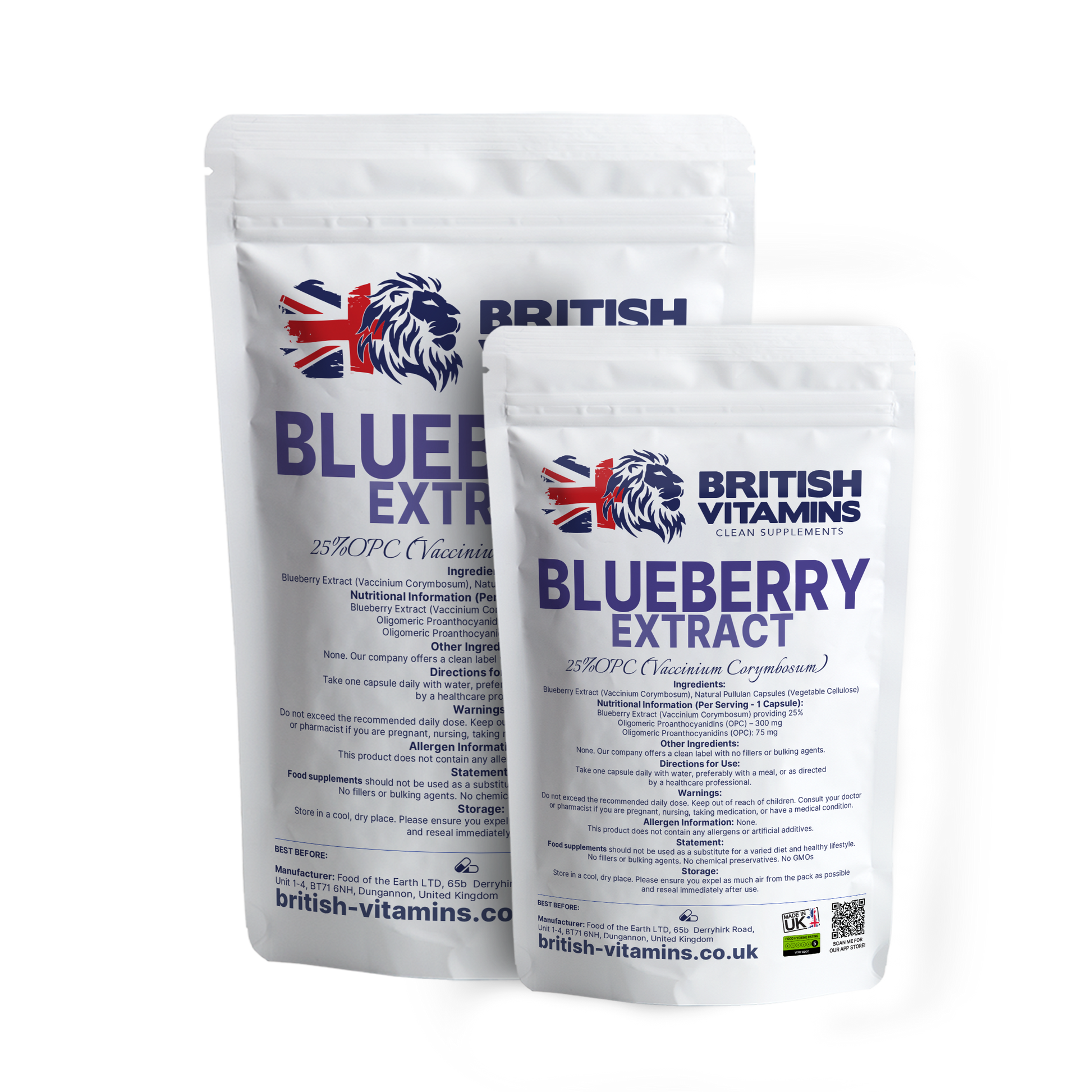 Blueberry Extract 300mg Health & Beauty:Vitamins & Lifestyle Supplements:Vitamins & Minerals British Vitamins