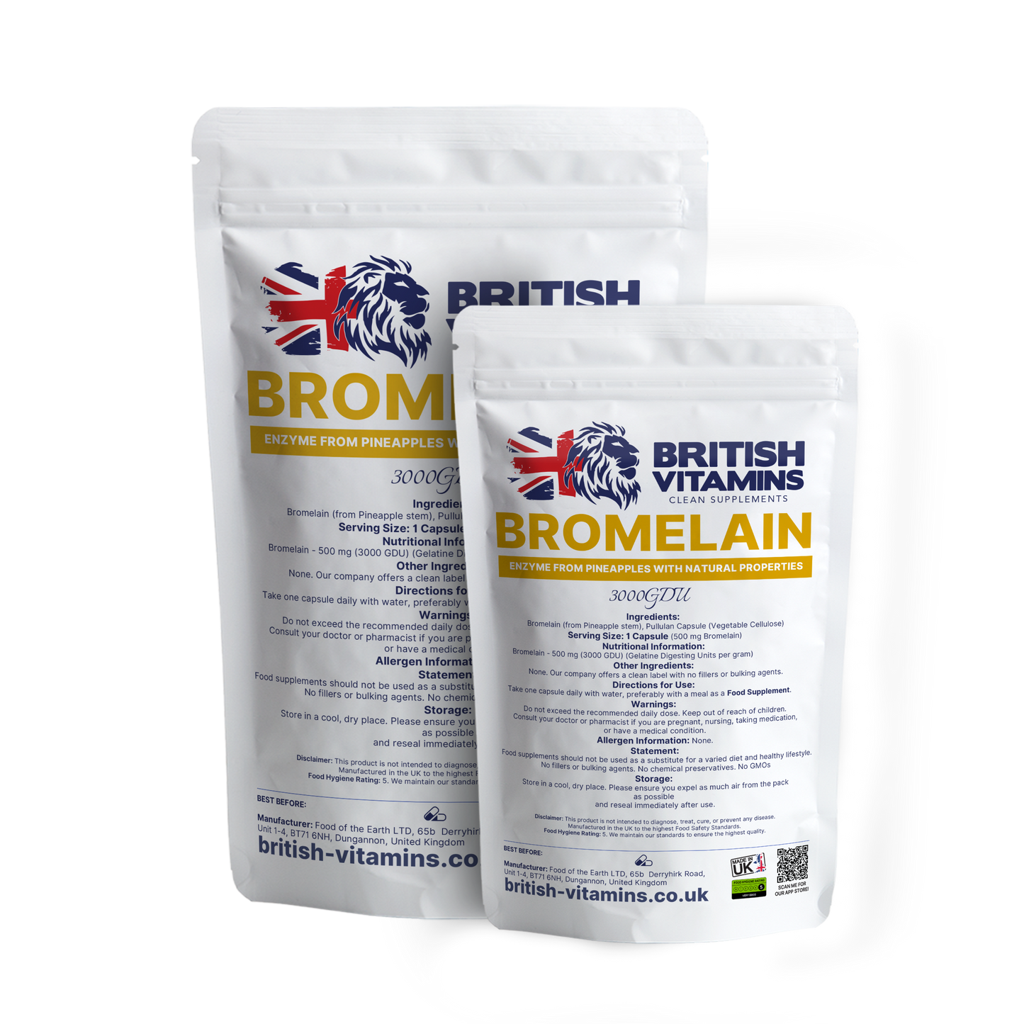 Bromelain 3000GDU Health & Beauty:Vitamins & Lifestyle Supplements:Vitamins & Minerals British Vitamins