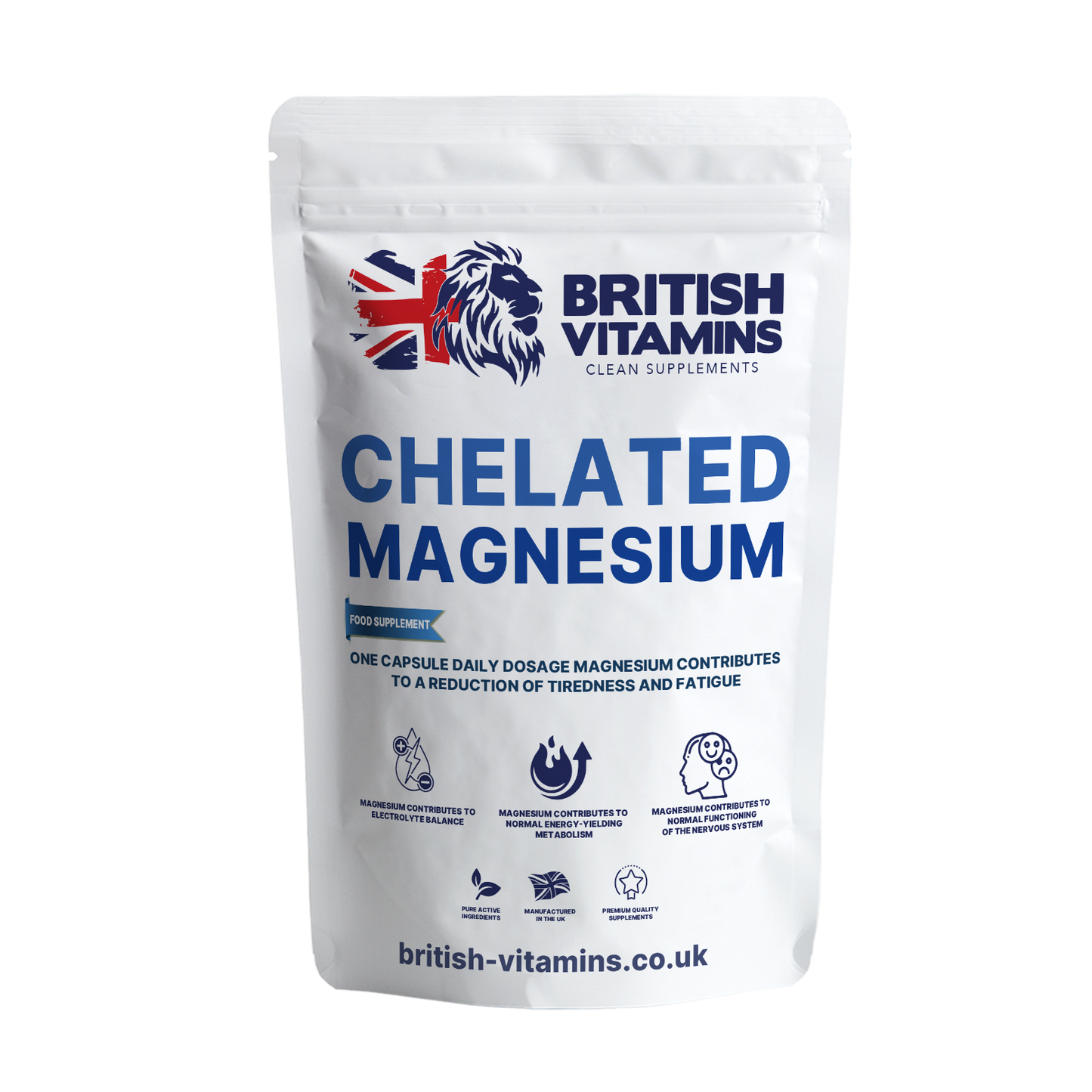 Chelated Magnesium Capsules – No Fillers, Clean Label Health & Beauty:Vitamins & Lifestyle Supplements:Sports Supplements:Protein Shakes & Bodybuilding British Vitamins 5 Capsules ( Sample )