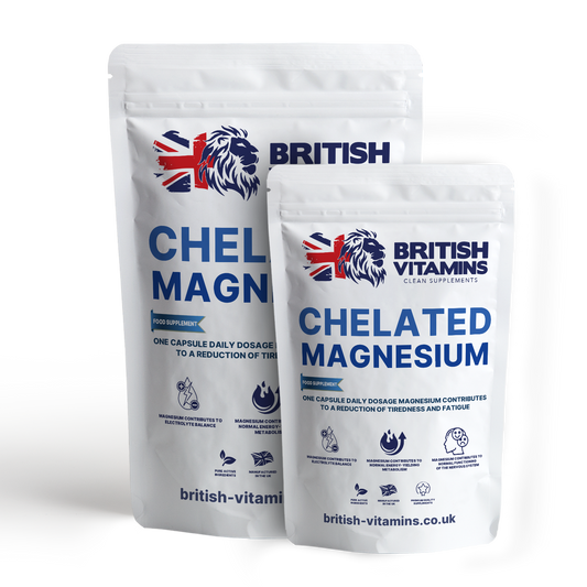 Chelated Magnesium Capsules – No Fillers, Clean Label Health & Beauty:Vitamins & Lifestyle Supplements:Sports Supplements:Protein Shakes & Bodybuilding British Vitamins