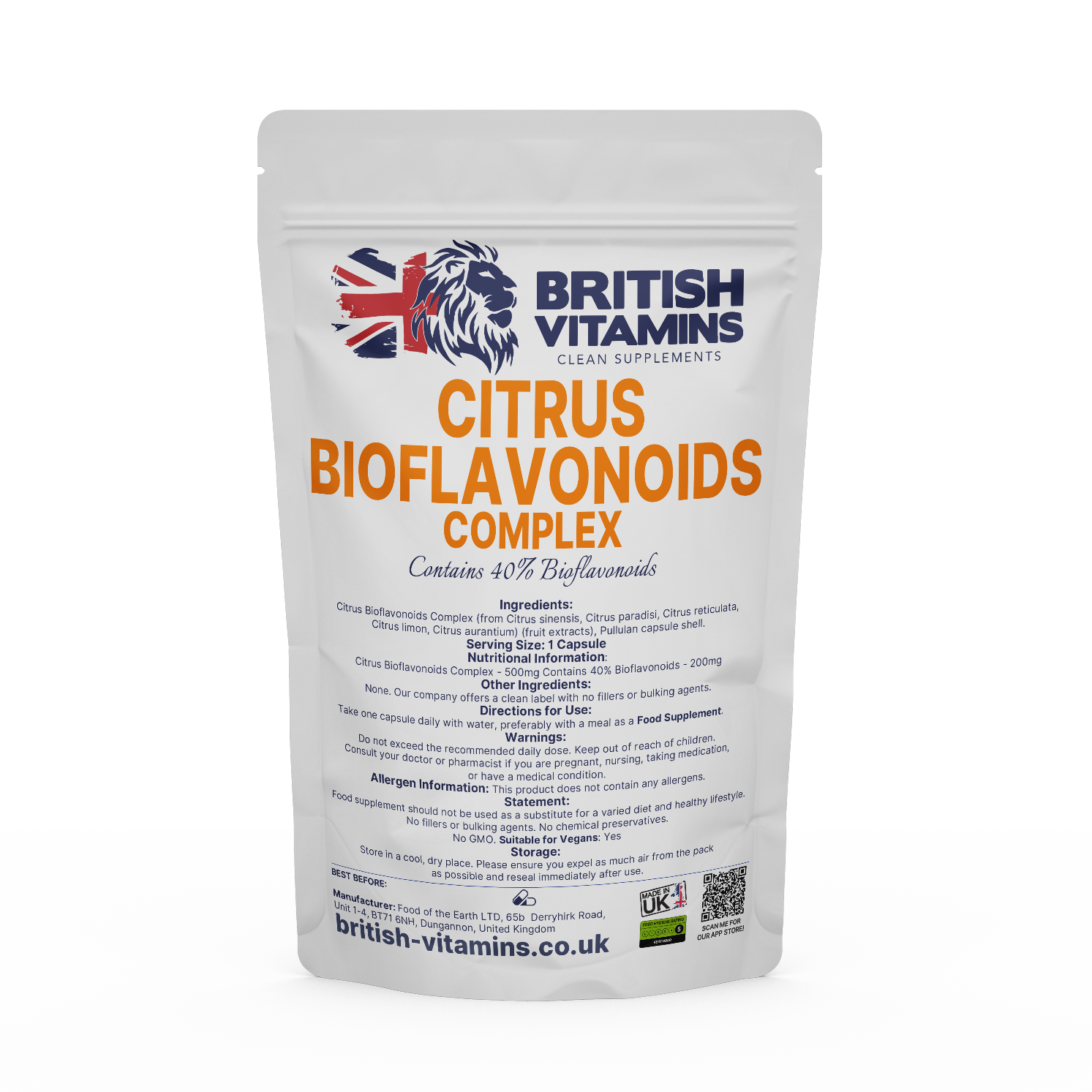 Citrus Bioflavonoids Complex Health & Beauty:Vitamins & Lifestyle Supplements:Vitamins & Minerals British Vitamins 5 Capsules (Sample)