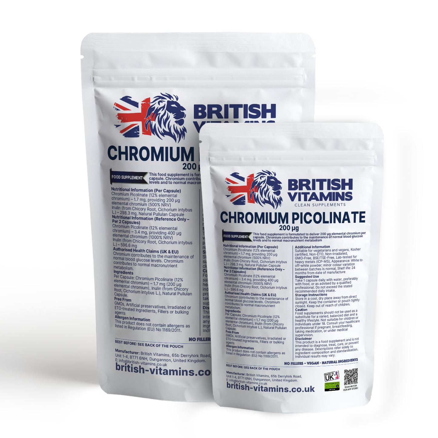 Chromium Picolinate 200 µg British Vitamins