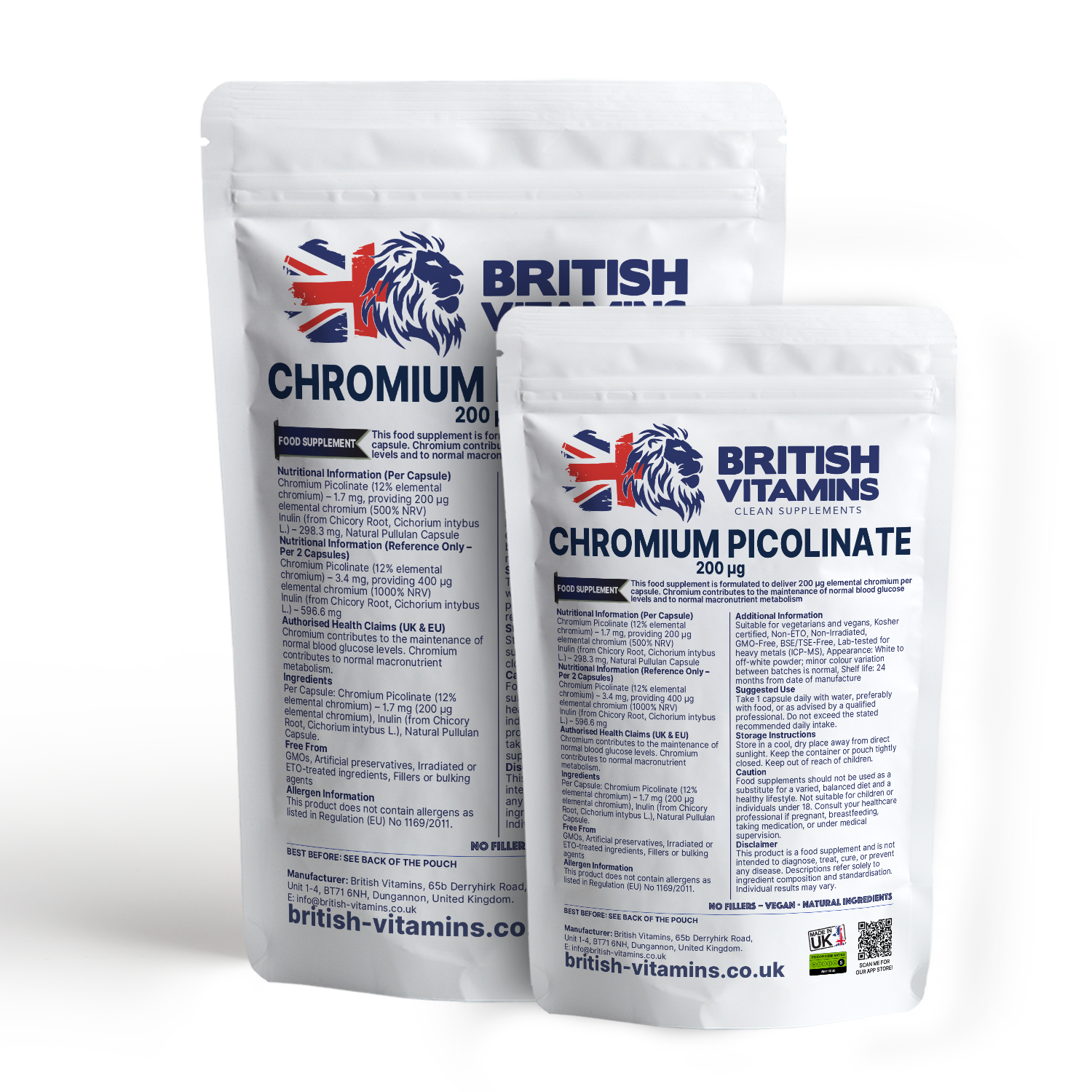 Chromium Picolinate 200 µg British Vitamins