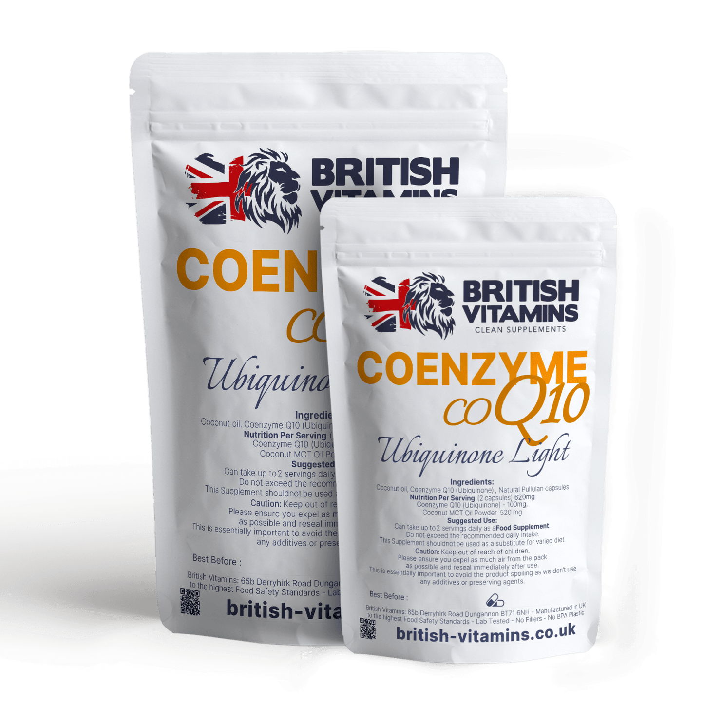 Coenzyme Q10 100mg + MCT Oil – Clean-Label Vegan Capsules Health & Beauty:Vitamins & Lifestyle Supplements:Vitamins & Minerals British Vitamins