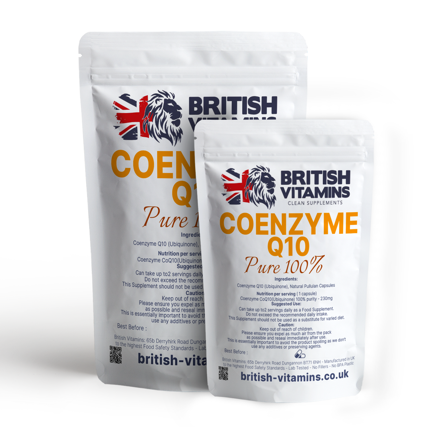 Co Enzyme Q10 Ubiquinone - 100% Clean Health & Beauty:Vitamins & Lifestyle Supplements:Vitamins & Minerals British Vitamins