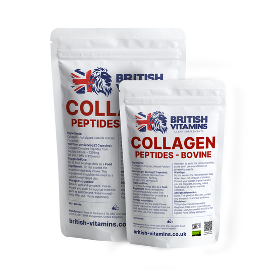 Collagen Peptides No Fillers Bovine Peptan British Vitamins