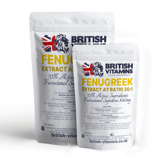 Fenugreek extract Health & Beauty:Vitamins & Lifestyle Supplements:Sports Supplements:Protein Shakes & Bodybuilding British Vitamins 5 capsules