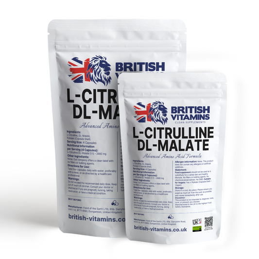 L-Citrulline DL-Malate 750mg No Fillers Health & Beauty:Vitamins & Lifestyle Supplements:Vitamins & Minerals British Vitamins