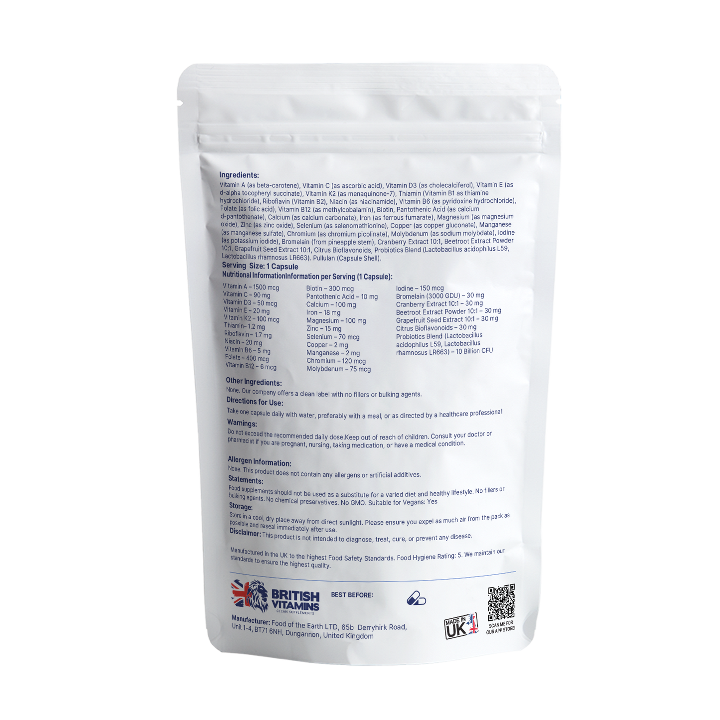 Ladys Elixir Woman vitamins complex Bioflavonoids Enzymes Live Bacteria Cultures Health & Beauty:Vitamins & Lifestyle Supplements:Vitamins & Minerals British Vitamins