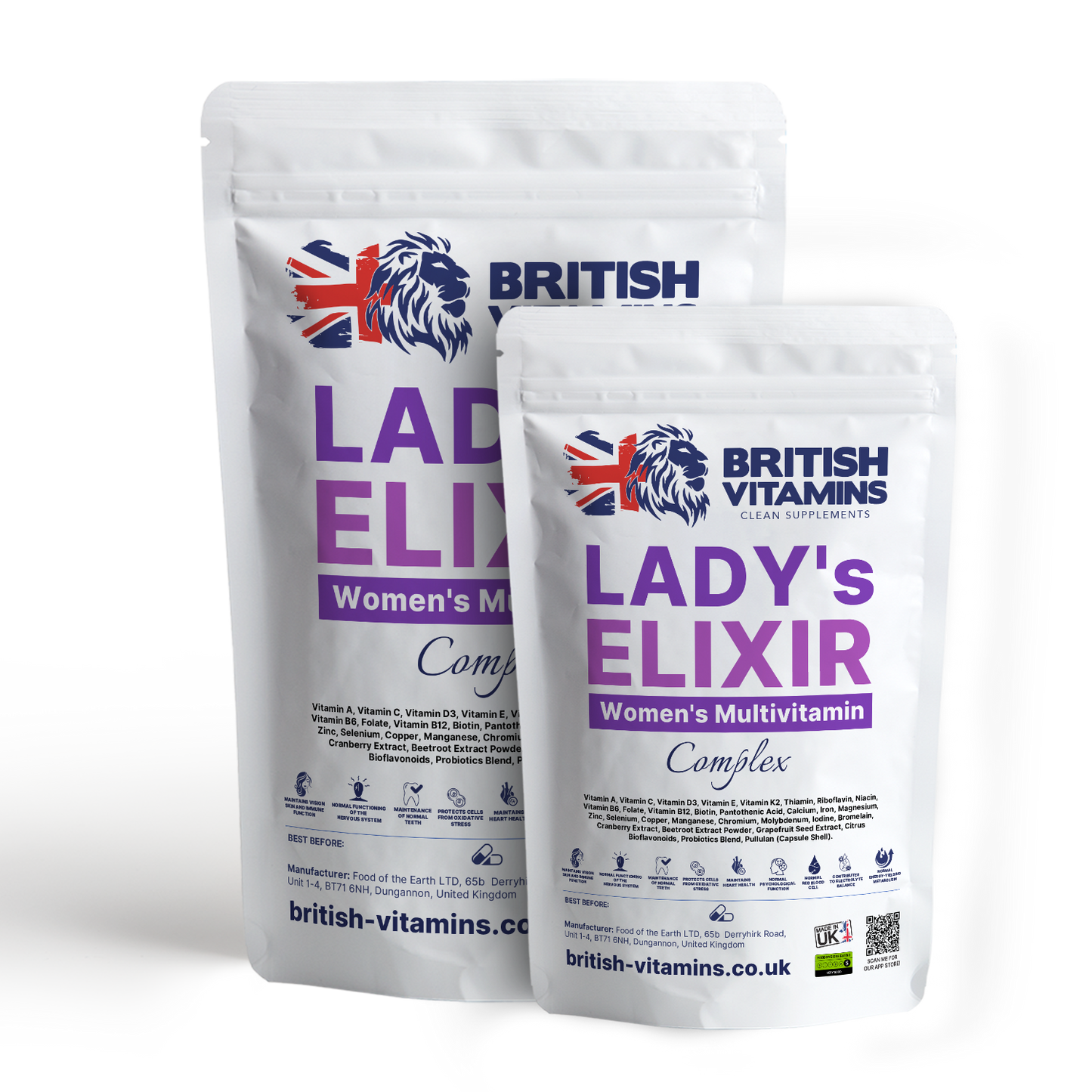 Ladys Elixir Woman vitamins complex Bioflavonoids Enzymes Live Bacteria Cultures Health & Beauty:Vitamins & Lifestyle Supplements:Vitamins & Minerals British Vitamins