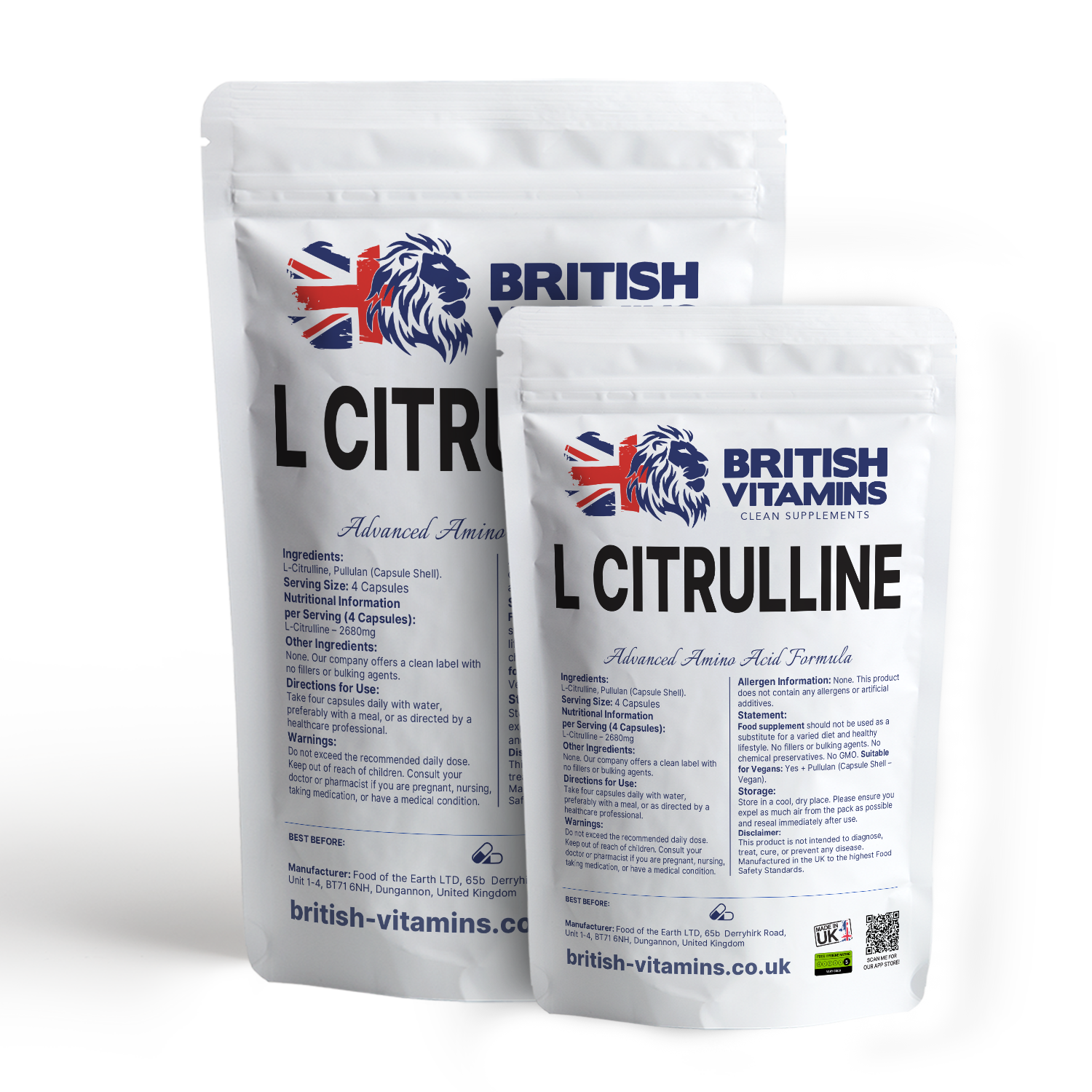 L-Citrulline – Pure Amino – 750mg – Natural Pullulan Capsules Health & Beauty:Vitamins & Lifestyle Supplements:Vitamins & Minerals British Vitamins