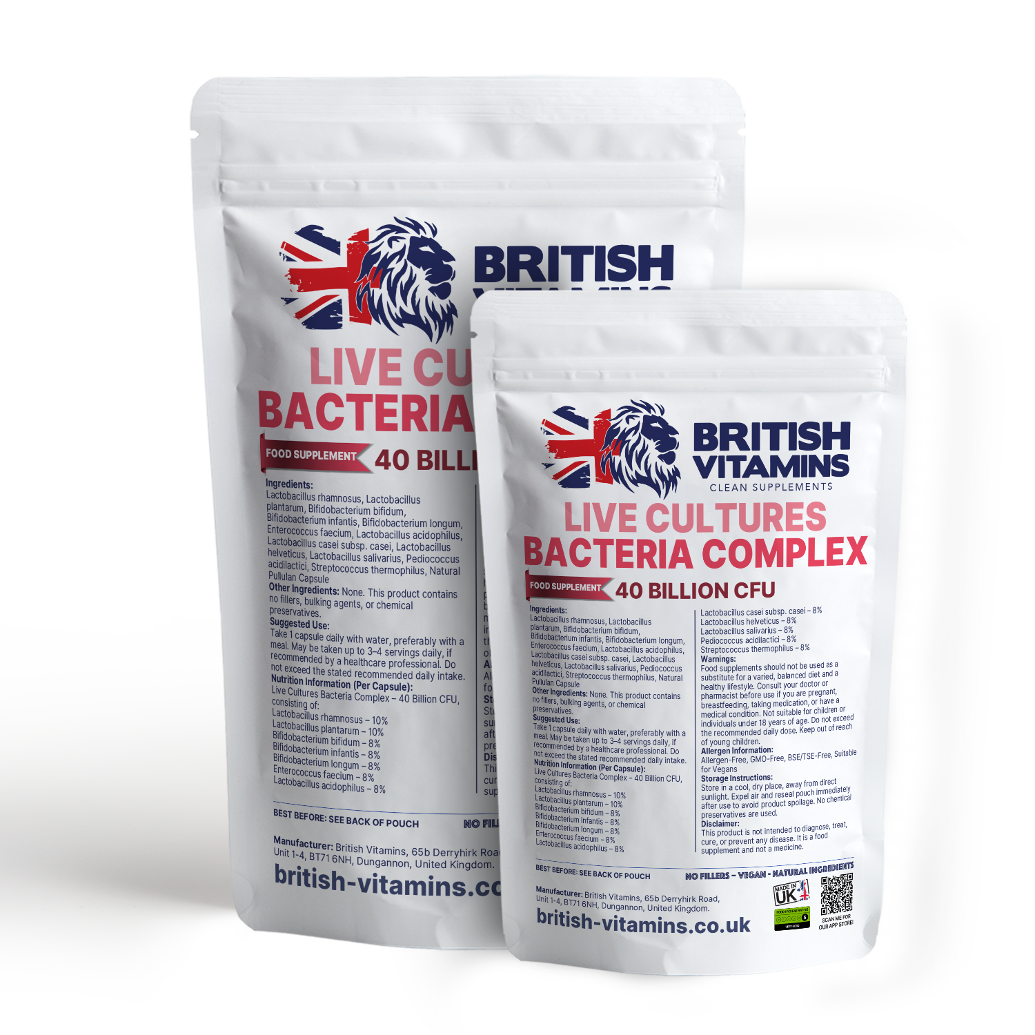 Live culture strain COMPLEX 40 Billion CFU/g Health & Beauty:Vitamins & Lifestyle Supplements:Vitamins & Minerals British Vitamins