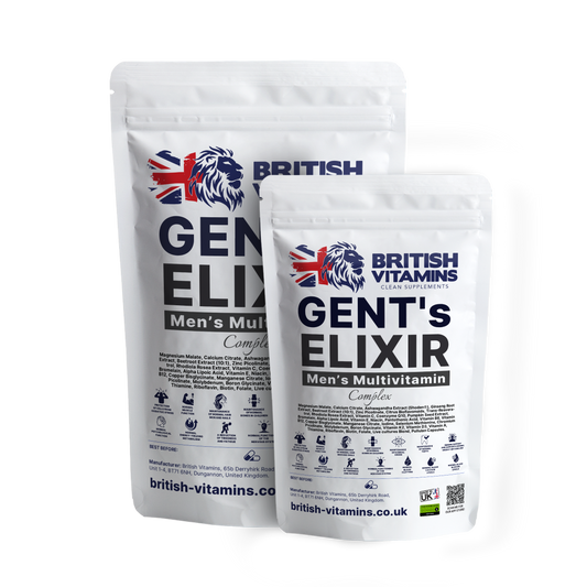 Gent’s ELIXIR – Men’s Multivitamin Complex with Live Cultures 50 Billion CFU British Vitamins