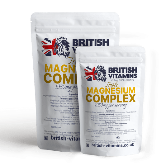 Magnesium Complex - Magnesium Taurate, Citrate, Glycinate Health & Beauty:Vitamins & Lifestyle Supplements:Vitamins & Minerals British Vitamins