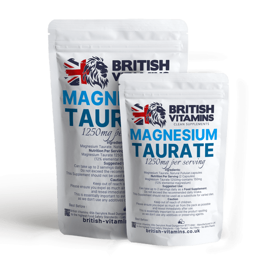 Magnesium Taurate Capsules No Fillers Health & Beauty:Vitamins & Lifestyle Supplements:Vitamins & Minerals British Vitamins 30 Capsules