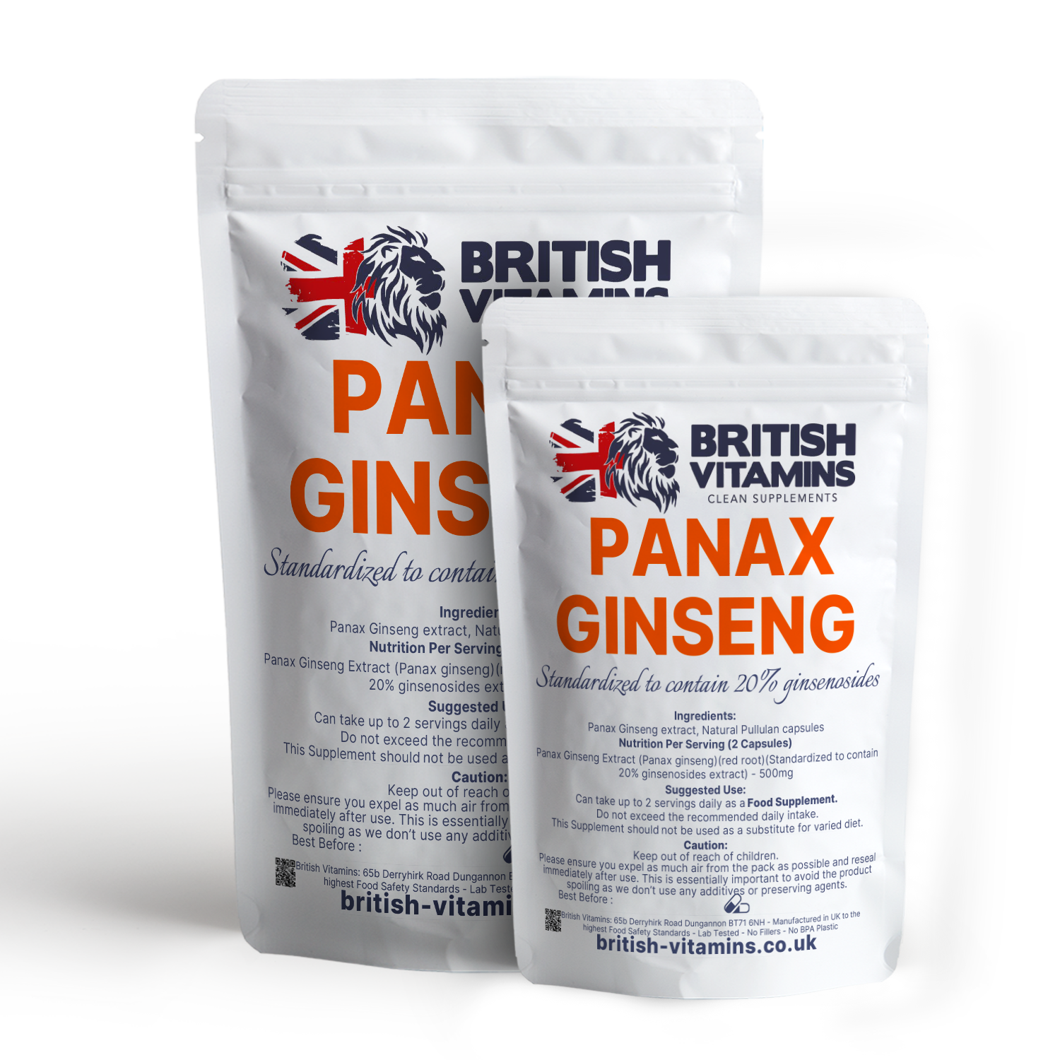 Panax Ginseng Extract 500mg Standardised to 20% Ginsenosides Health & Beauty:Vitamins & Lifestyle Supplements:Sports Supplements:Protein Shakes & Bodybuilding British Vitamins