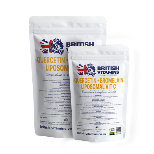 Quercetin with Bromelain & Liposomal Vitamin C – Clean Label Supplement Health & Beauty:Vitamins & Lifestyle Supplements:Vitamins & Minerals British Vitamins