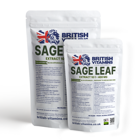 Sage Leaf Extract 10:1 400 mg British Vitamins
