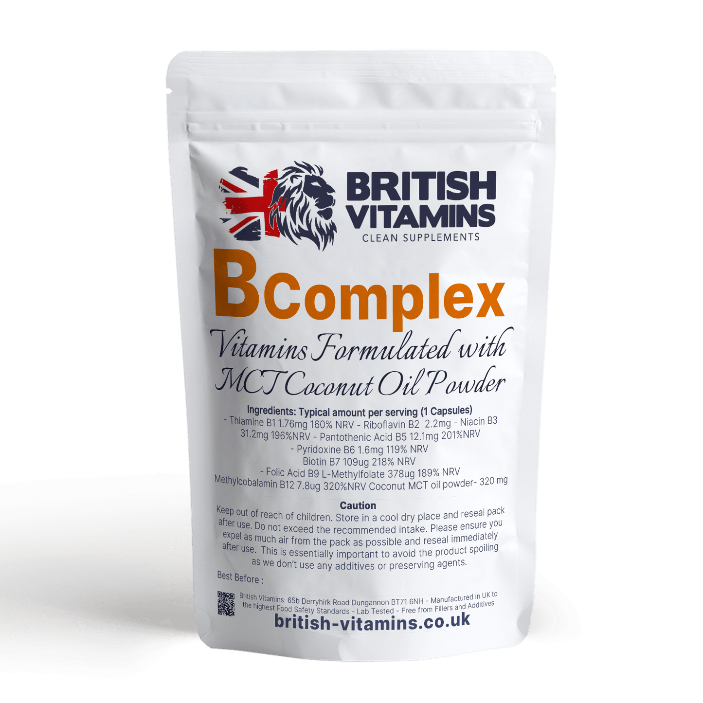 B Complex with MCT Oil – Supports Energy, Nervous System & Immunity – British Vitamins Food Supplement Health & Beauty:Vitamins & Lifestyle Supplements:Vitamins & Minerals British Vitamins 5 Capsules ( Sample )