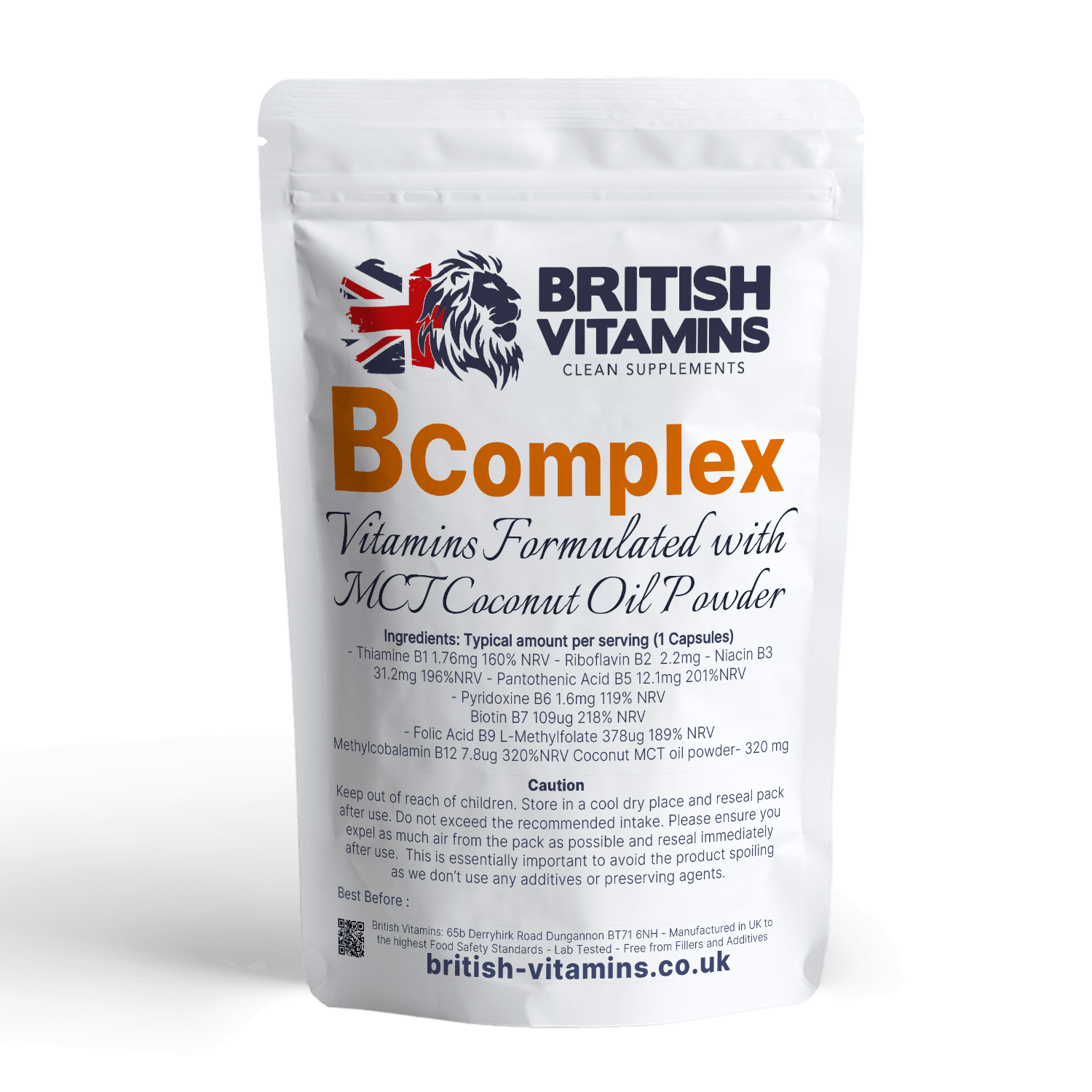 B Complex with MCT Oil – Supports Energy, Nervous System & Immunity – British Vitamins Food Supplement Health & Beauty:Vitamins & Lifestyle Supplements:Vitamins & Minerals British Vitamins 5 Capsules ( Sample )