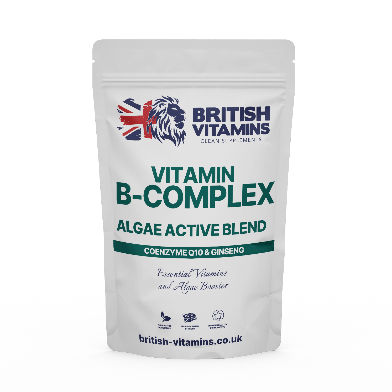 Vitamin B Complex, Q10, Spirulina Chlorella, Ginseng Complex Health & Beauty:Vitamins & Lifestyle Supplements:Vitamins & Minerals British Vitamins 5 Capsules (Sample)