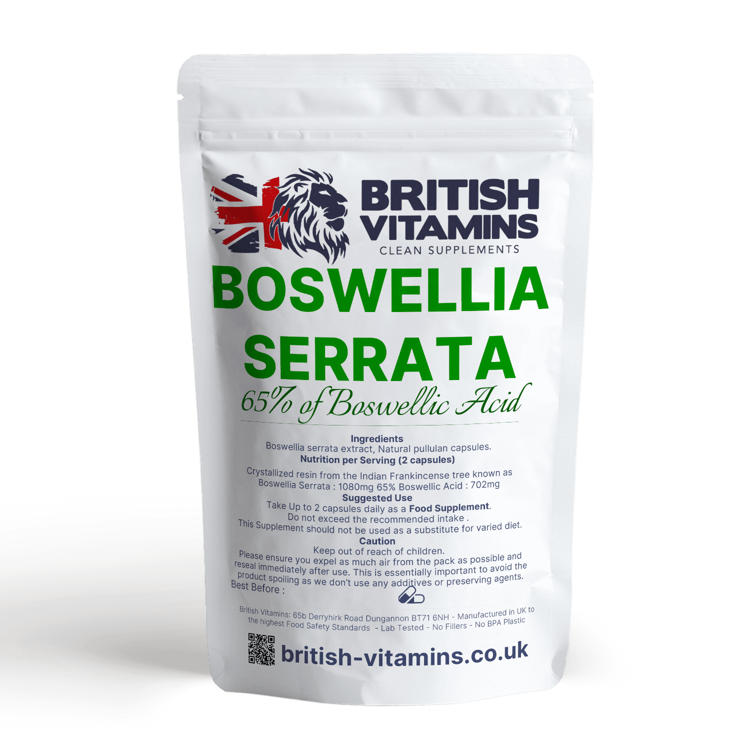 Boswellia Serrata Resin Extract 65% Boswellic-Acid Health & Beauty:Vitamins & Lifestyle Supplements:Vitamins & Minerals British Vitamins 5 Capsules ( Sample )