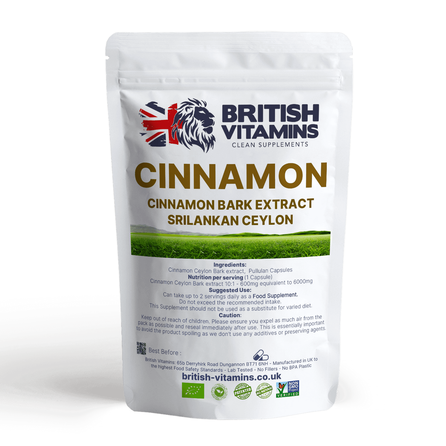 Cinnamon Capsules Health & Beauty:Vitamins & Lifestyle Supplements:Vitamins & Minerals British Vitamins 5 Capsules ( Sample )