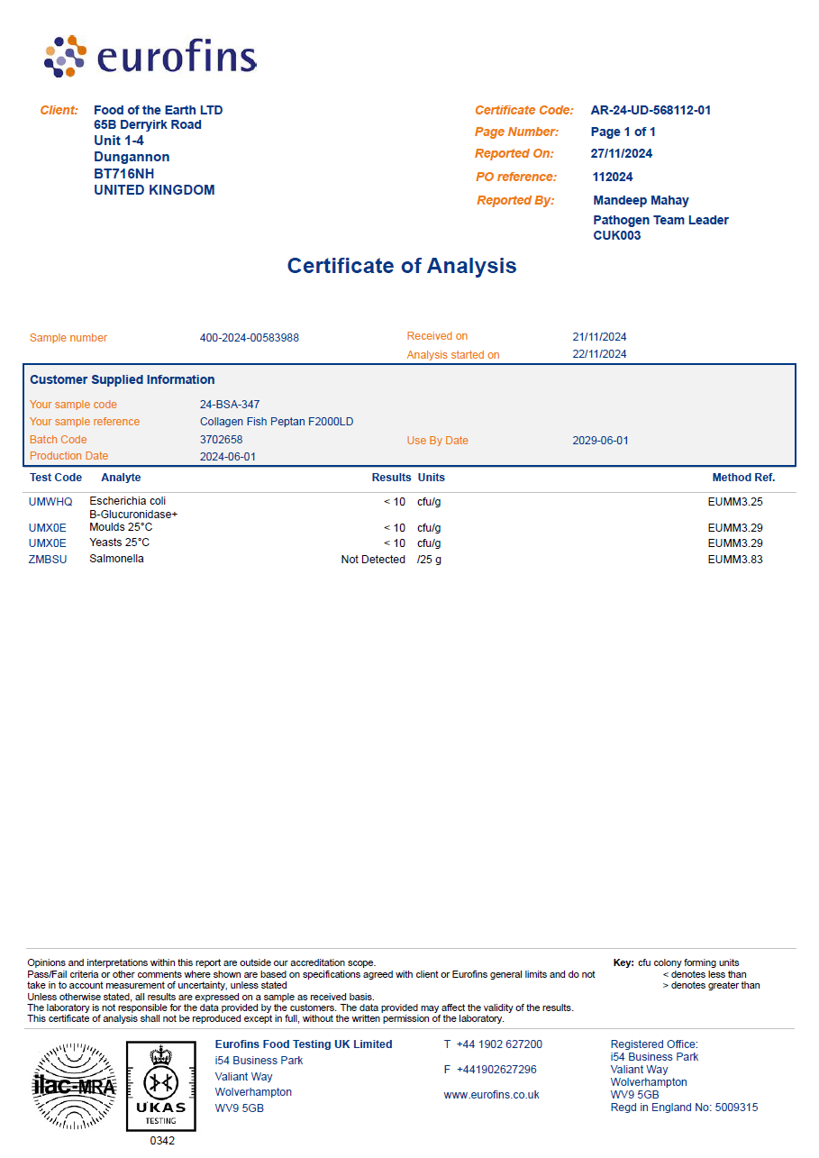 Collagen Complex Proteins Powder Marine No Fillers Unflavoured Health & Beauty:Vitamins & Lifestyle Supplements:Vitamins & Minerals British Vitamins