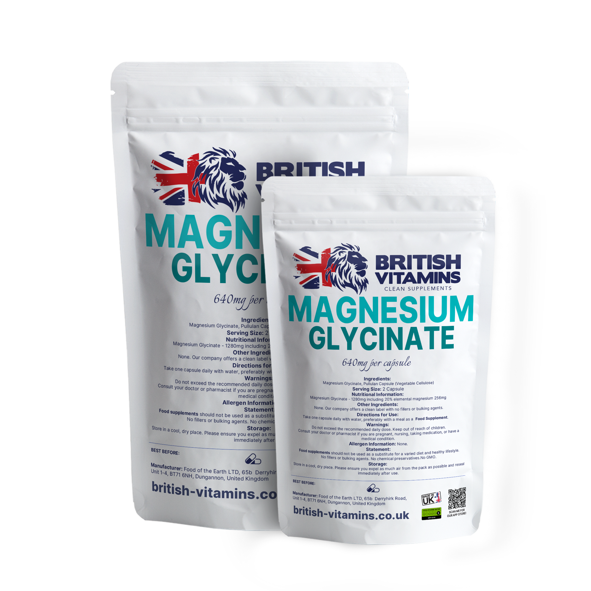 Magnesium Glycinate contains 20% elemental magnesium Health & Beauty:Vitamins & Lifestyle Supplements:Sports Supplements:Protein Shakes & Bodybuilding British Vitamins
