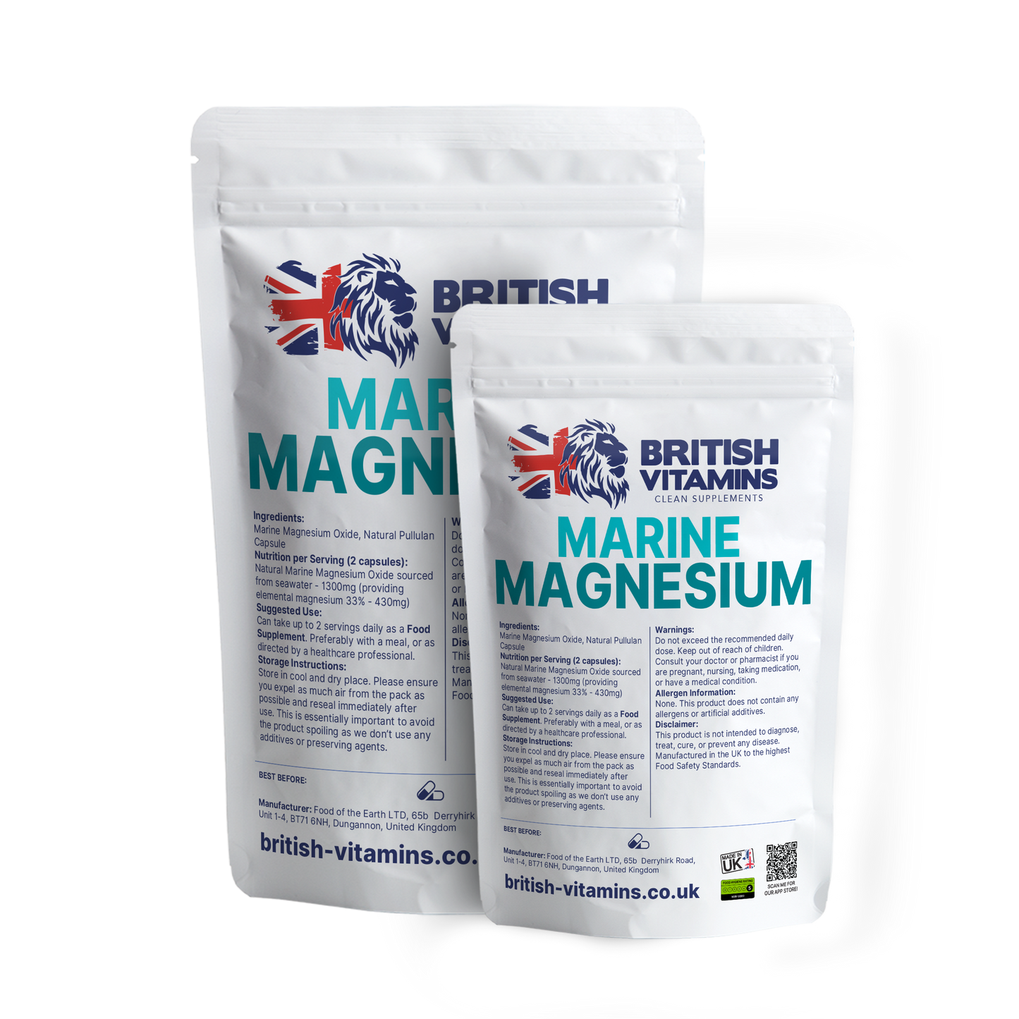 Magnesium Marine Natural sourced from seawater Health & Beauty:Vitamins & Lifestyle Supplements:Vitamins & Minerals British Vitamins