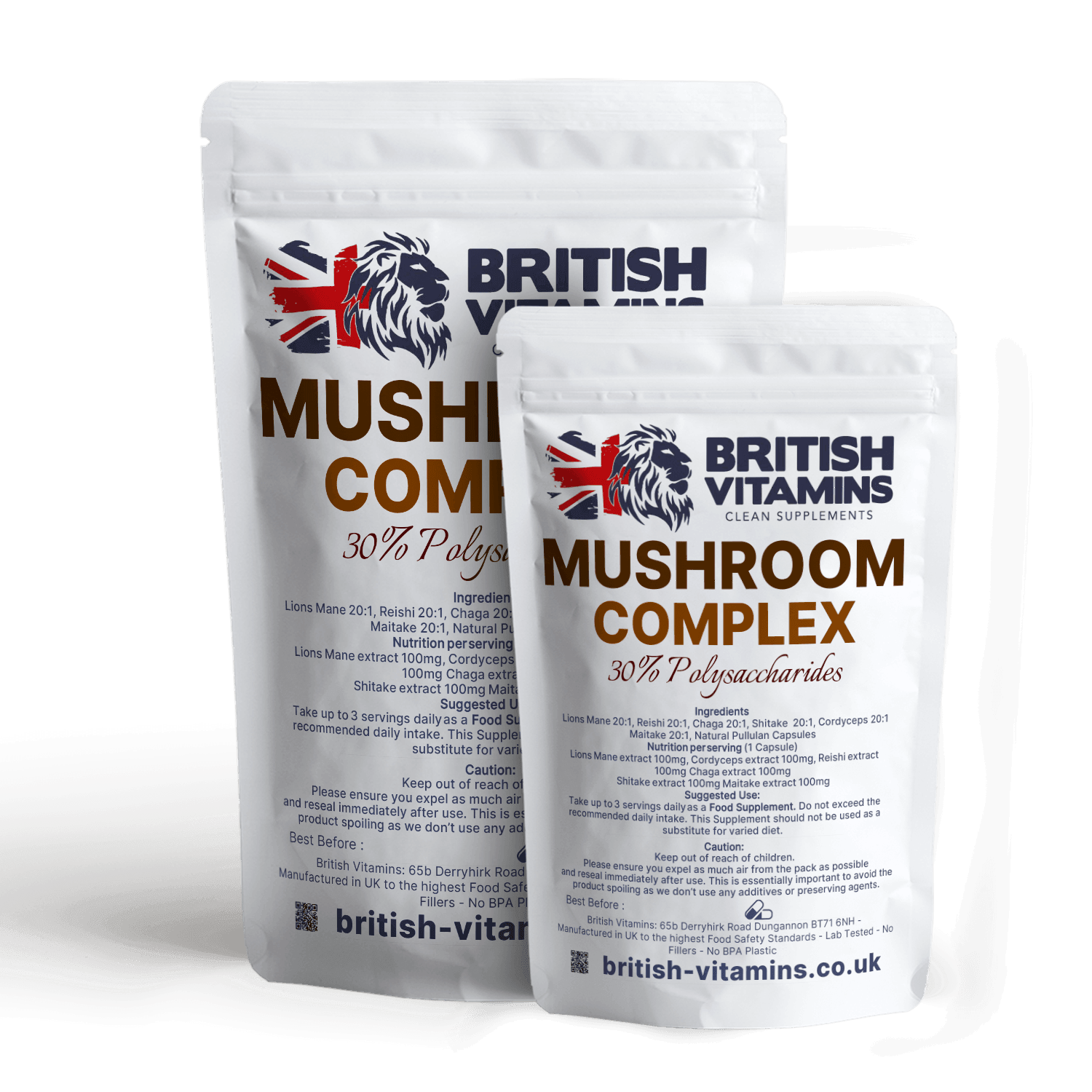 Mushroom Complex – 6 in 1 Blend 600mg per Capsule Health & Beauty:Vitamins & Lifestyle Supplements:Vitamins & Minerals British Vitamins