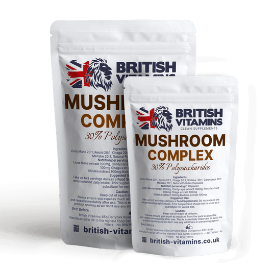 Mushroom Complex – 6 in 1 Blend 600mg per Capsule Health & Beauty:Vitamins & Lifestyle Supplements:Vitamins & Minerals British Vitamins