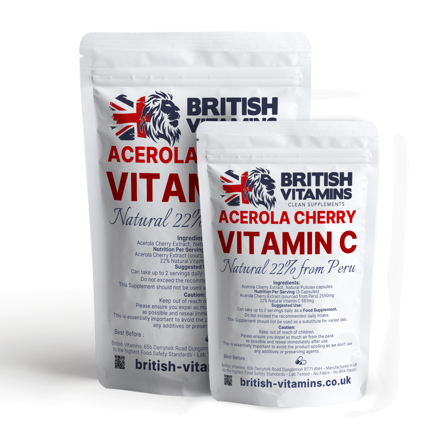 Vitamin C from Natural Extract Acerola Cherry 850mg Health & Beauty:Vitamins & Lifestyle Supplements:Vitamins & Minerals British Vitamins 90 Capsules