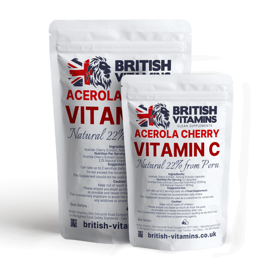 Vitamin C from Natural Extract Acerola Cherry 850mg Health & Beauty:Vitamins & Lifestyle Supplements:Vitamins & Minerals British Vitamins 90 Capsules
