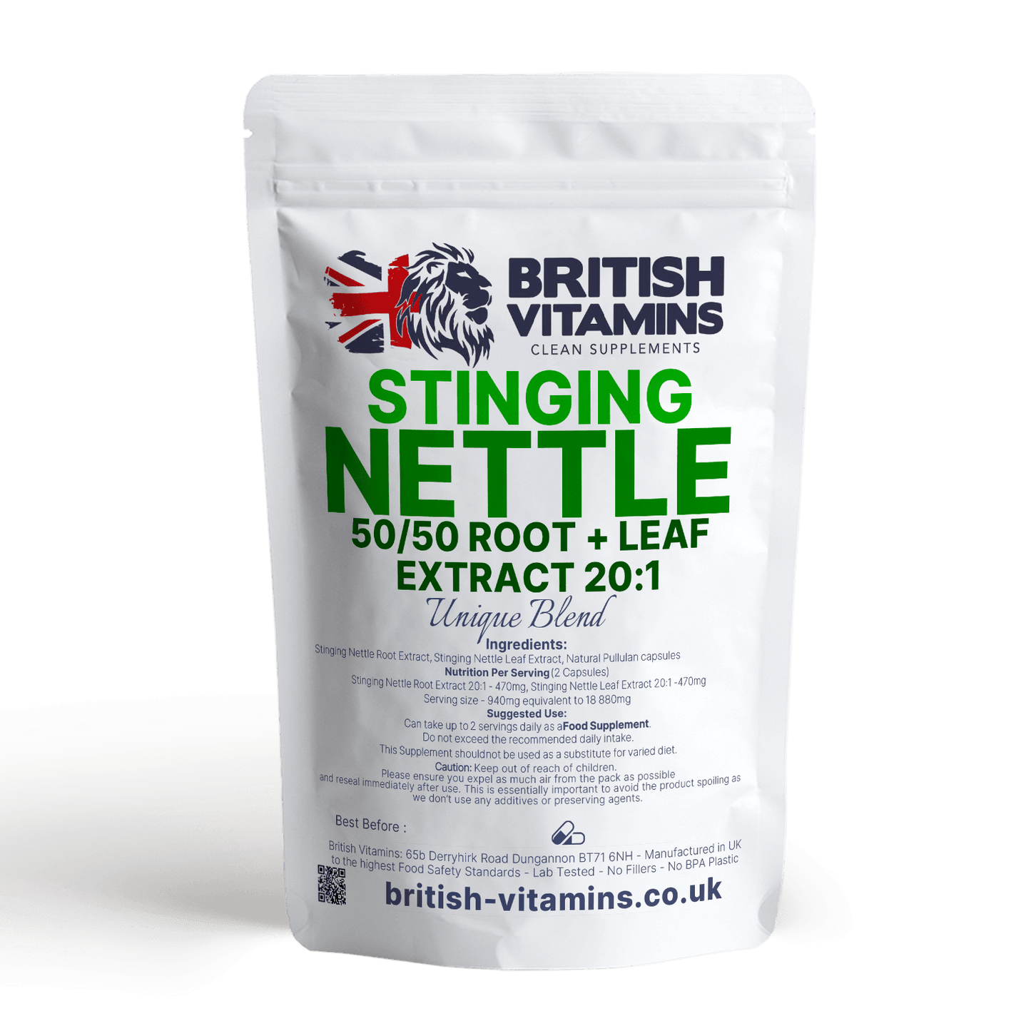 Stinging Nettle Leaf Health & Beauty:Vitamins & Lifestyle Supplements:Vitamins & Minerals British Vitamins 5 Capsules ( Sample )