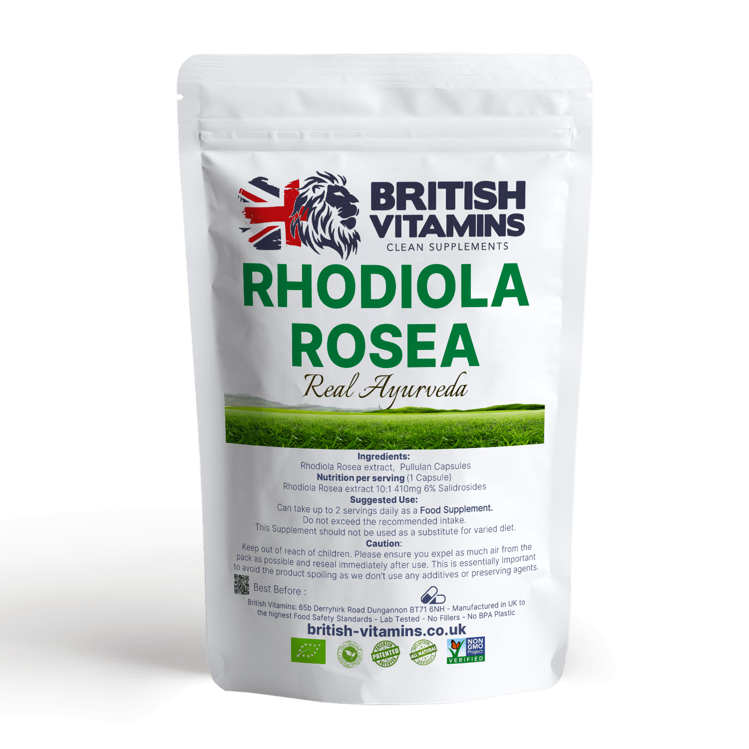 Rhodiola Rosea 410mg 10:1 6% Salidrosides 24.6mg Health & Beauty:Vitamins & Lifestyle Supplements:Vitamins & Minerals British Vitamins