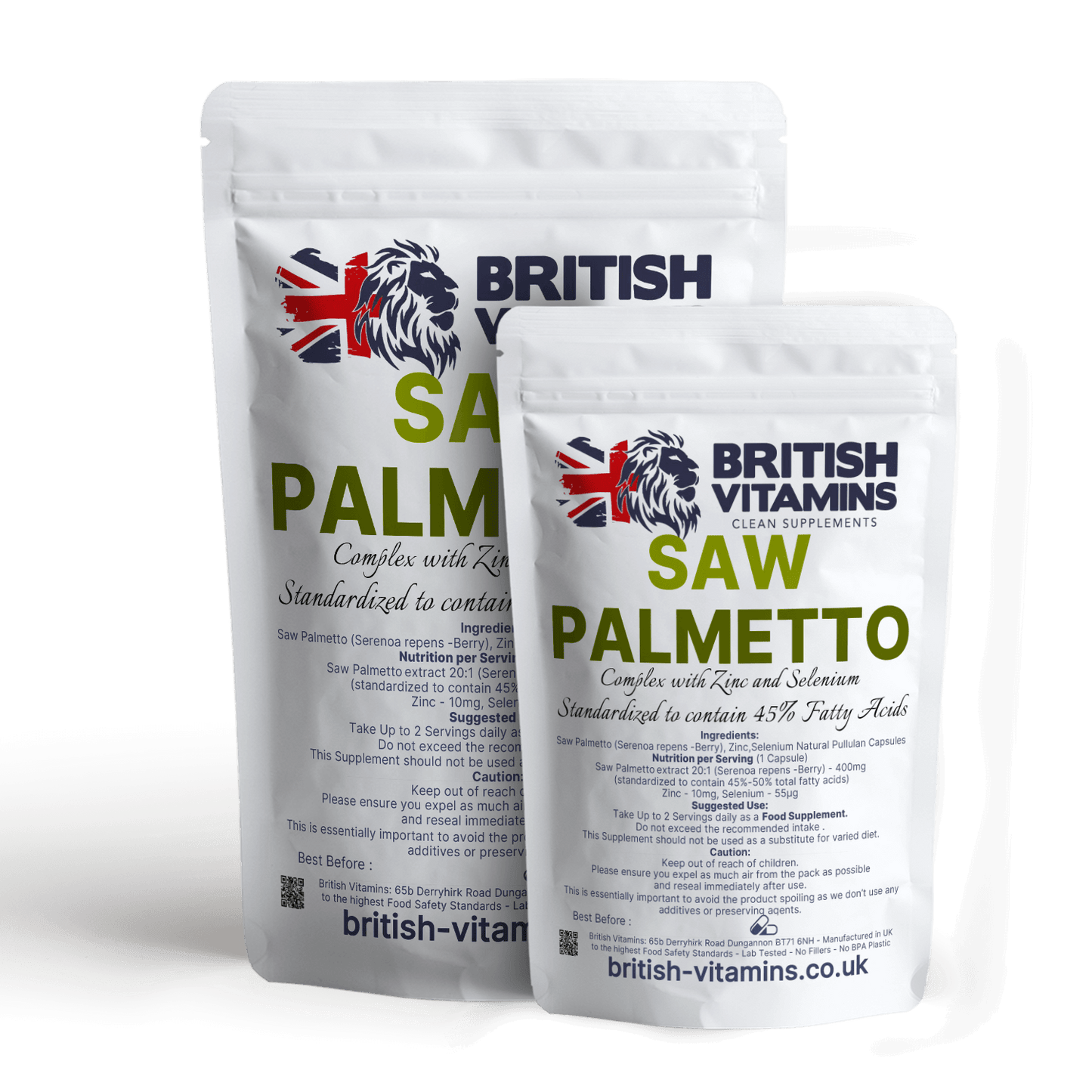 Saw Palmetto 400mg with Zinc and Selenium Health & Beauty:Vitamins & Lifestyle Supplements:Vitamins & Minerals British Vitamins