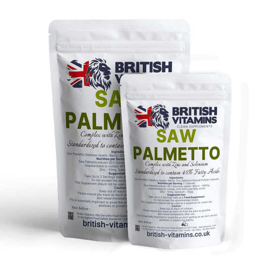 Saw Palmetto 400mg with Zinc and Selenium Health & Beauty:Vitamins & Lifestyle Supplements:Vitamins & Minerals British Vitamins