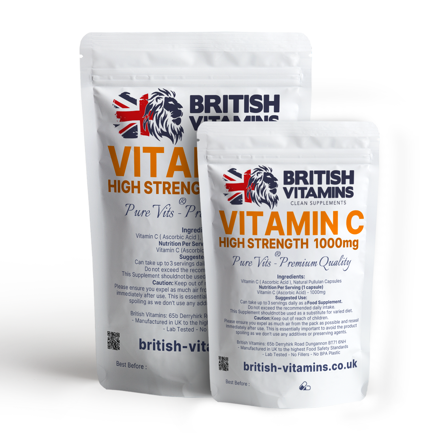 Vitamin C (L-Ascorbic-acid) 1000mg Health & Beauty:Vitamins & Lifestyle Supplements:Vitamins & Minerals British Vitamins